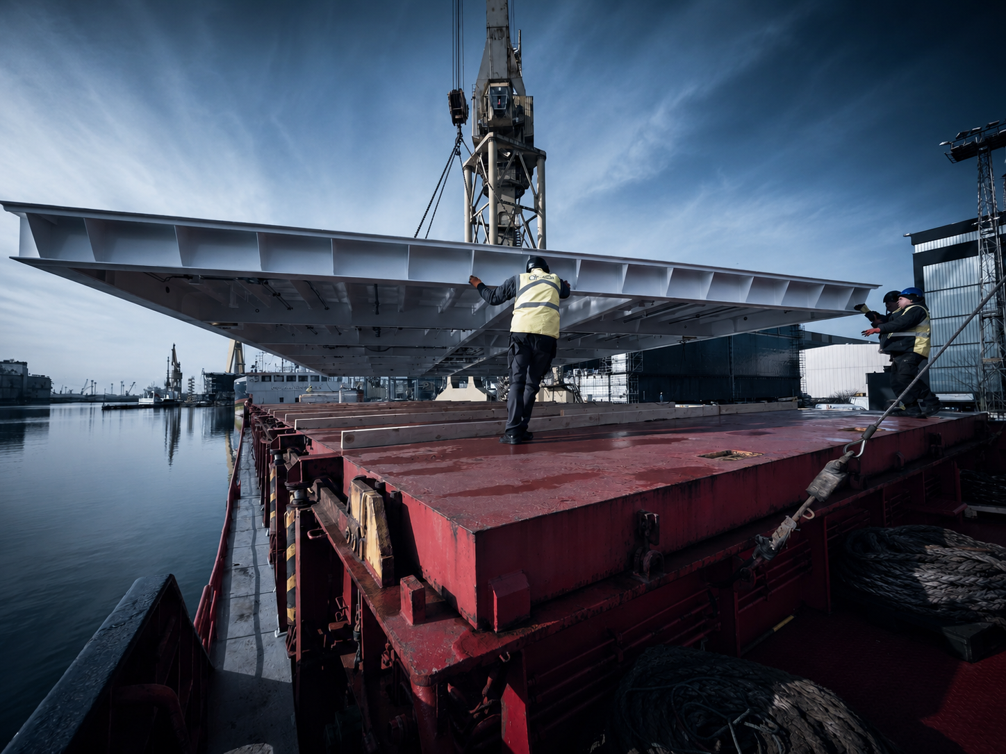 Breakbulk shipment of oversized platforms to Sweden