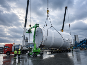 Transportation of ø7m tank from Finland